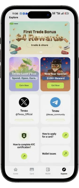 Ganjaran dan promosi halaman Tevau Explore