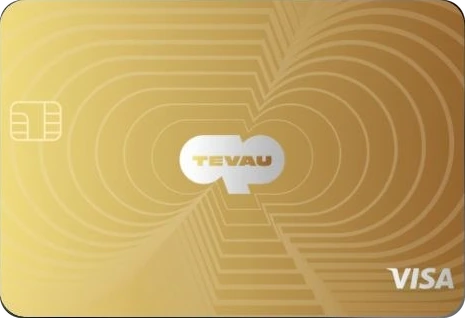 Tevau 24K Gold Visa card — physical card, 499 USD