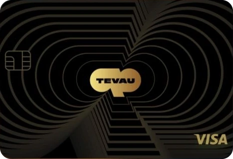 Tevau metal Visa card (black and gold) — physical card, 199 USD